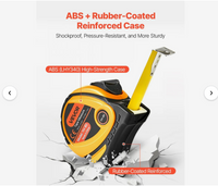VEVOR Tape Measure 25 ft Length, Measuring Tape with Retractable, Imperial and Metric ft/m Dual-Scale & ABS Case & Easy Read Steel Measurement Tool,for Outdoor,Decoration