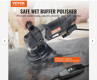 VEVOR Wet Polisher 800W, 4" Concrete Grinder with 6 Variable Speed and 7 Polishing Kits, Wet Grinder Machine for Marble, Granite, Stone, Rock, Tile, Equipped with a GFCI Switch, (700 - 3000 RPM)