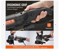 VEVOR Wet Polisher 800W, 4" Concrete Grinder with 6 Variable Speed and 7 Polishing Kits, Wet Grinder Machine for Marble, Granite, Stone, Rock, Tile, Equipped with a GFCI Switch, (700 - 3000 RPM)