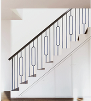 HRRO6002 1-5/8 X 2-3/4  Wood Handrail  Square Red Oak  Rectangular Modern