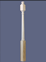 PWO4045 3' x 60" Colonial Traditional Landing Newel Post