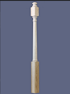 PWO4045 3' x 60" Colonial Traditional Landing Newel Post
