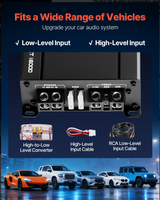 VEVOR Subwoofer Bass Package, 12 in, 1200W RMS, Dual Car Audio Subwoofer and Amp Package, with Loaded Enclosure, Separate Amplifier, and Wiring Kit, for Various Vehicles Trunks, Car Audio Systems