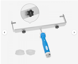 VEVOR 18 Inch Paint Roller Frame, 12-18 in Adjustable Frame with Marked Scale, Lightweight Painting Supplies for Wall House Homes, Metal Roller Tool for Large-Scale Painting Projects, Blue & Silver