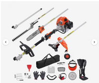 VEVOR 52CC 6-in-1 Multi-Functional Trimming Tools, Gas Hedge Trimmer, Weed Eater, String Trimmer, Brush Cutter, Edger, Pole Saw Chainsaw Pruner with Extension Pole