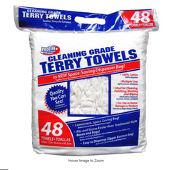 Cleaning-Grade Terry Towels (48-Pack)