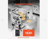 VEVOR Electric Tortilla Maker, Automatic Corn Tortilla Making Machine with Non-Stick Coating and Two Molds(4 in + 6 in), Electric Chapatti Machine Suitable for Produce Sopes Roti Pita Tortilla Pizza