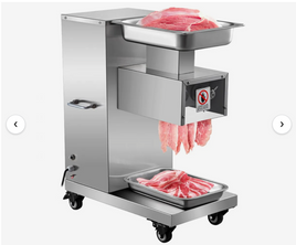 VEVOR 110V Commercial Meat Cutter Machine 1100LB/H Electric Meat Cutting Machine 750W Commercial Meat Slicer 3mm Blade Restaurant Food Slicer Stainless Steel For Kitchen Restaurant Supermarket