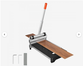 VEVOR 13 inch Vinyl Floor Cutter, 12mm Thick Laminate Flooring Cutter with 15°/30°/45° Adjustable Angle Settings, Flexible Wheels, Telescoping Handle, Certain Engineered Wood, LVT, VCT, SPC, LVP, WPC
