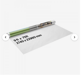VEVOR House Wrap, 9 x 75 ft, 0.13 mm Thick Vapor Barrier, Heavy Duty Plastic Sheeting for Tear-resistant, Drop Cloth Vapor Barrier Covering for Residential & Commercial Construction, White