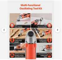VEVOR Oscillating Tool Multitool, 2.2Amps 22,000 OPM Electric Oscillating Multi Tool Kit Corded with 2.8° Oscillating Angle, 7PCS Saw Accessories for Cutting, Scraping, Sanding, Floor Stripping