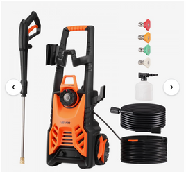 VEVOR Electric Pressure Washer, Max 4500 PSI and 3.2 GPM With Pressure Adjustment, High Power Pressure Cleaning Machine with 4 Quick Connect Nozzles, for Cars/Fences/Driveways/Patios/Home Cleaning