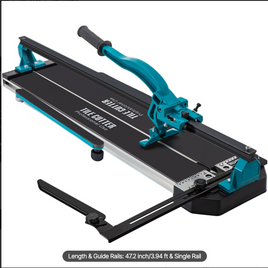 VEVOR Tile Cutter, 48 Inch Manual Tile Cutter, Tile Cutter Tools with Single Rail & Double Brackets, 3/5 in Cap with Precise Laser Guide, Snap Tile Cutter for Precision Cutting Porcelain Tiles Industr