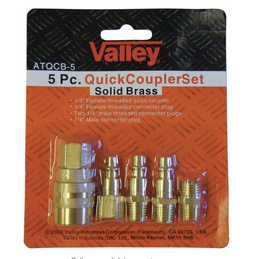 5 PC Brass Air Quick Coupler Set