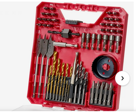 VEVOR Drill Bit Set, 70 Pieces Drill and Driver Bit Set, Screwdriver Bit Set Suitable for Wood Metal Cement Drilling and Screw Driving, Drill Bit Sets Combo Kit Assorted in Organized Carrying Case 4.3 22 Reviews