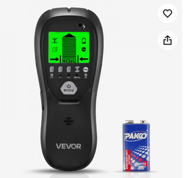 VEVOR Stud Finder Wall Scanner, 5 in 1, Electronic Wall Stud Detector with Smart Sensor, High-Definition LCD Display and Audio Alarm, for the Center and Edge of Metal, AC Wire, Joists, Pipes, Black