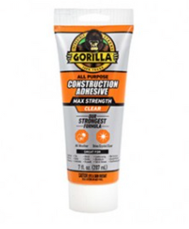 GORILLA GLUE COMPANY 115106 MAX STRENGTH CLEAR 7 OZ CONSTRUCTION ADHESIVE