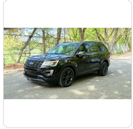 CAR-25  2017 Ford Explorer Black Car Rental SUV Reg 05/26 VIN#1FM5K8AR8HGDO5935 Plate F17VVK EZ 4195