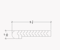 1-1/32 x 5-1/2 Red oak  Bending Landing Tread 8095B 8 Feet