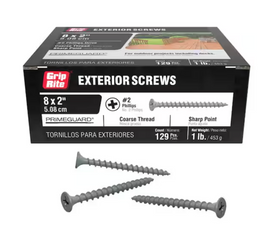GripRite Exterior Screws 2-1/2" - 1 lb Box / 86 pcs