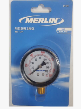 Merlin Pressure Gauge NPT - 1/4"