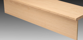 5/8  x 7-1/2 x  36" Riser  Red  Oak  Unfinished