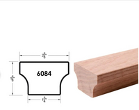 HRRO6084  2-5/8" inches wide and 1-3/4" inches tall Wood  Handrail Red oak Modern