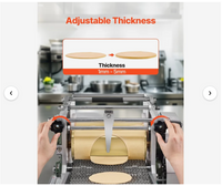 VEVOR Electric Tortilla Maker, Automatic Corn Tortilla Making Machine with Non-Stick Coating and Two Molds(4 in + 6 in), Electric Chapatti Machine Suitable for Produce Sopes Roti Pita Tortilla Pizza