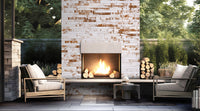 BRICKSTONE RUSTIQUE WHITE 2 X 18  BRICK  MATTE 32pcs/box.  2112pcs/crate