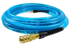 Flexeel Hose, 1/4" x 25', Reusable Fittings, Industrial Six Ball Coupler & Connector, Transparent Blue