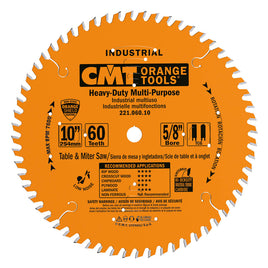 CMT 10” X 60 Tooth Fine Finish Circular Saw Blade