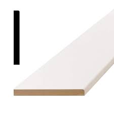 3-1/2 x Baseboard  Square White Primer Polp