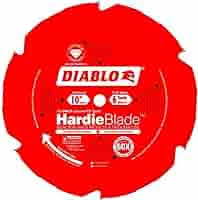 10’’  Diablo cut 6 teeth to vinyl and fiber cement