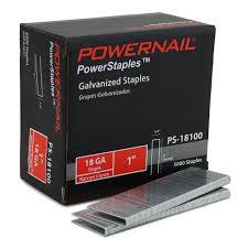 Power Staple Galvanized 18GA 1'' 5000 staples PS-18100