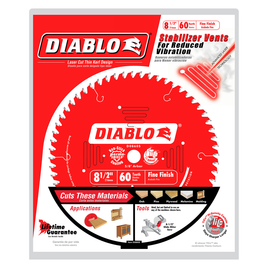 8-1/2 X 60 teeth Diablo Fine Finish Blade 5/8
