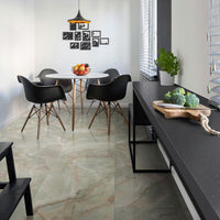 EXOTIKA VERDE VIVO 24 X 48 POLISHED TILE.       2pcs/box.  64pcs/crate.     16sqft/box