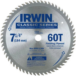 7 1/4 - 60T IRWIN CIRCULAR SAW BLADE