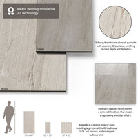 MALAHARI WHITE 24 X 48 LAPATO TILE         2pcs/box   72pcs/crate     15.71sqft/box