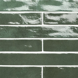 FLAMENCO RACING  GREEN 2 X 18 GLOSY TILE     32pcs/box.   2112pcas/crate   8sqft/box