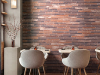 BRICKSTONE RED 2 X 18 MATTE PORCELAIN TILE  32pcs/box.   2112pcs/crate.   8sqft/box