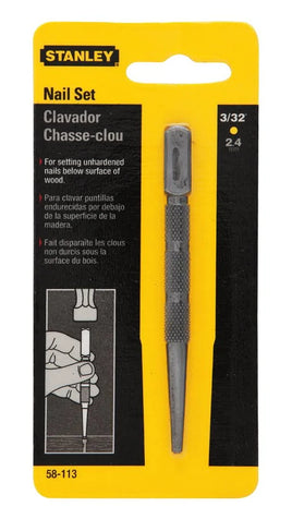 Stanley Tool 58-113 4" 3/32" Tip Square Head Nail Set