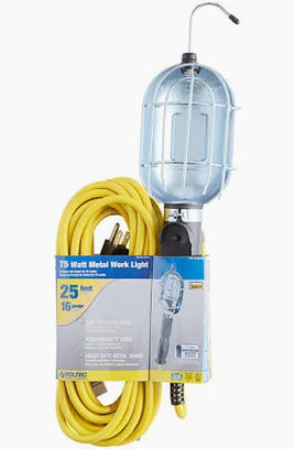 75W METAL SHADE WORK LIGHT 25' 16/3 AJT