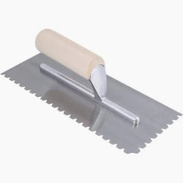 1/4 in Flat Top V-Notch Pro Wood Flooring Trowel with Wood Handle