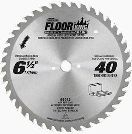 65042 Carbide Tipped Floor King Designed for 800 & 810 Jamb/Undercut Saws, Comparable to Crain 804, 6-1/2 Inch Dia x 40T ATB, 5/8 Bevel Bore