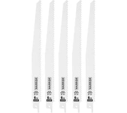 WARRIOR 6 in. 14 TPI Metal Cutting Bi-metal Reciprocating Saw Blades, 5 Pack