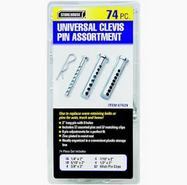 Universal Clevis Pin Assortment 74 pc