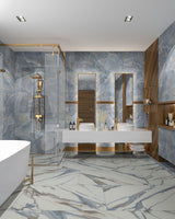 VALESIA AZULA 24 X 48 POLISHED TILE          2pcs/box.  54pcs/crate.   16sqft/box