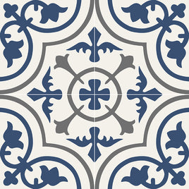 KENZZI ZANZIBAR ENCAUSTIC 8 X8 MATTE TILE.    12pcs/box.  864pcs/crate.   5.16sqft/box